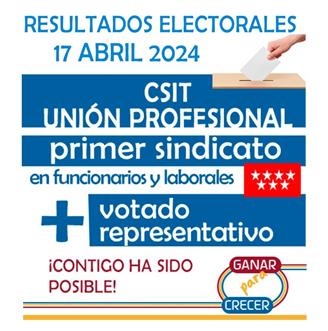 Novedades CSIT para personal de la Admón. autonómica: Resultados de las Elecciones Sindicales del 17 de abril