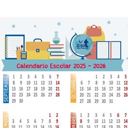 Calendario escolar 2025 - 2026