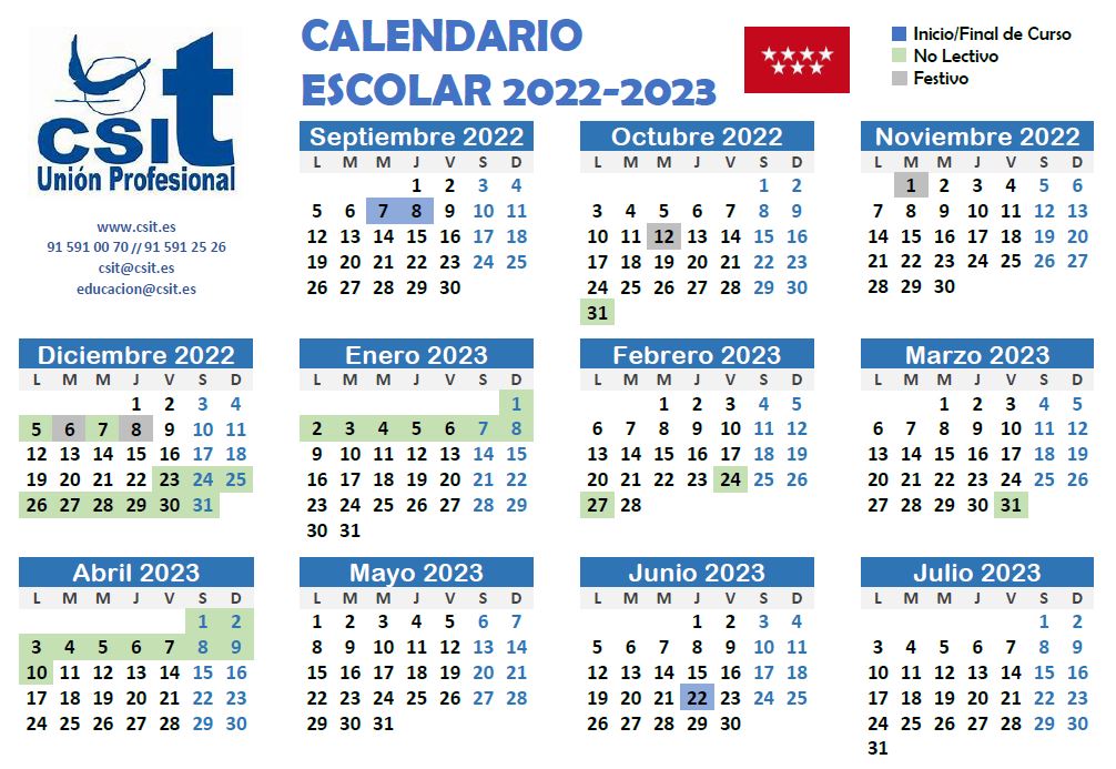 Oeste Espectador Venta Anticipada Madrid Calendario Escolar 2023 Desnudo Enjuiciar Derechos De Autor 4343